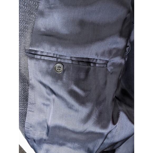 Stature Men's‎ Blazer Cotton Wool Blend Black Soft 3 Button Coat Size 44R Casual - Picture 5 of 7